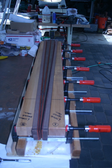Clamping jig for a taper core neck