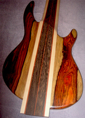 Jimmy Haslip's custom Wyn guitar, "Gabriela Rose" in progress